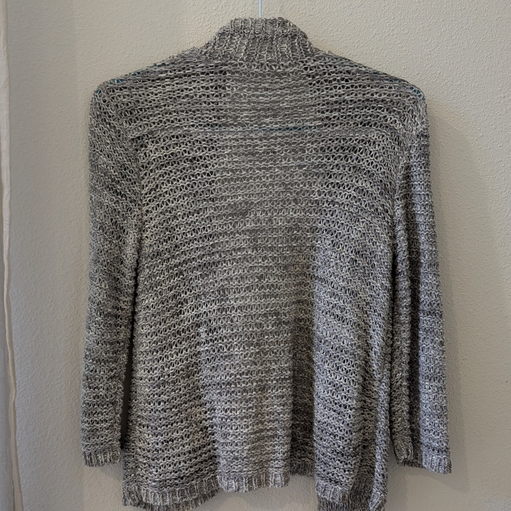 Eileen Fisher Gray Knit Cardigan *Italian Yarn* - Picture 3 of 3